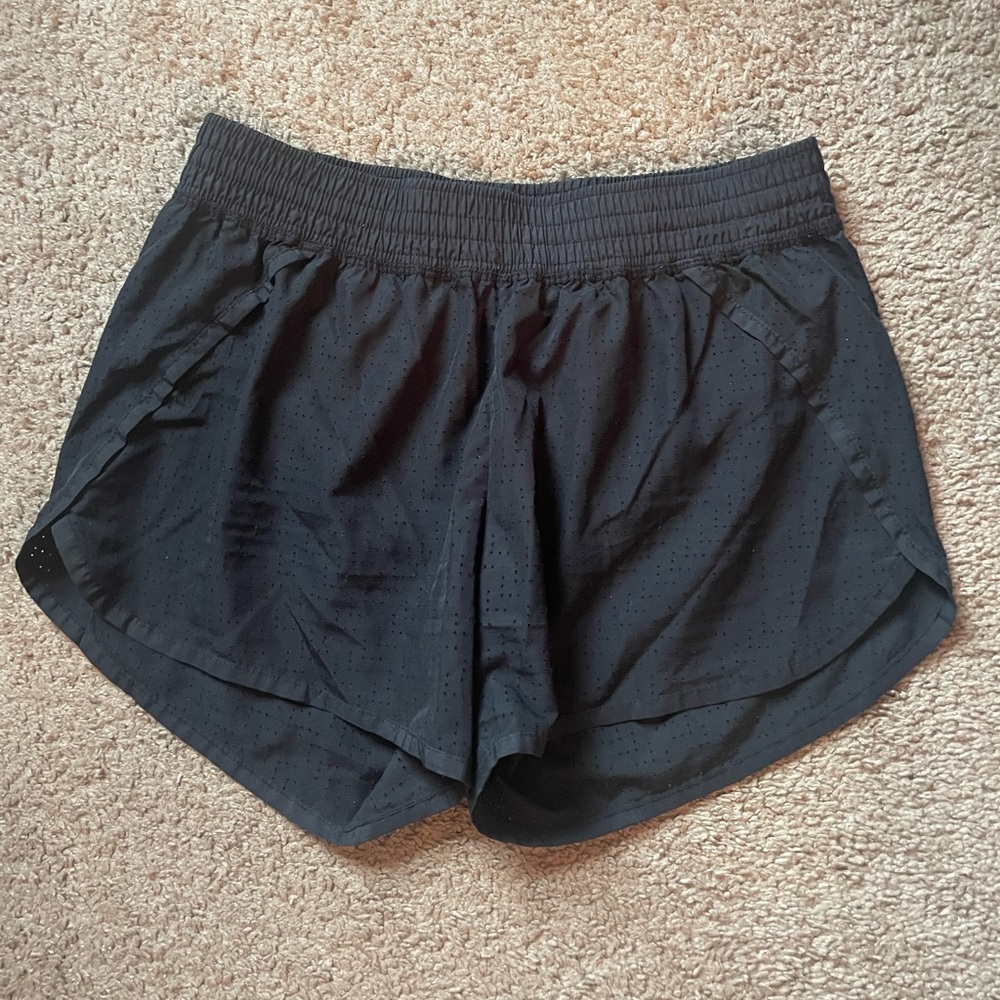 Champion black running shorts with built in shorts underneath size medium
